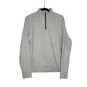 Tommy John Mens Small‎ Gray 1/4 Zip Long Sleeve Athletic Golf Pima Cotton